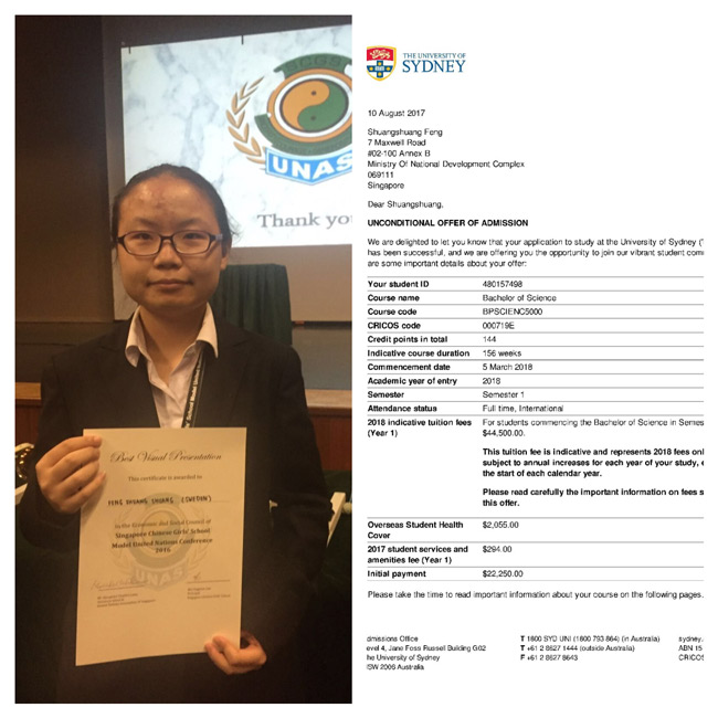 Congrats Feng Shuangshuang Letter